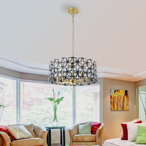 Modern Crystal Chandelier, Round Crystal Lamp Hanging Luxury Home Decoration Lighting